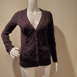 Madewell Cable Knit Button-Up Cardigan